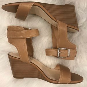 Brown Jessica Simpson Wedges with Buckle